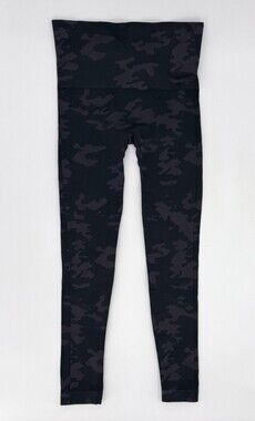 Spanx Leggings Womens XS Black Camo Seamless High Rise Shaping Workout Pants